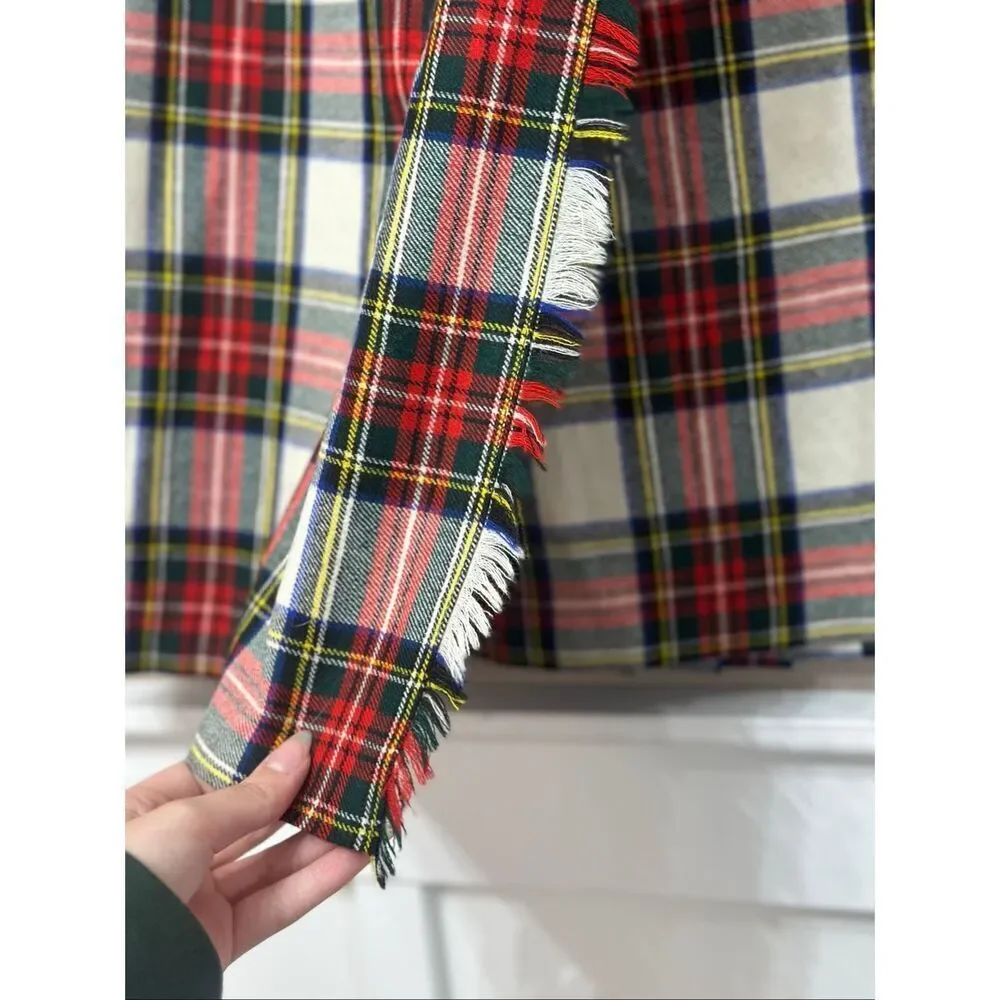 NWT O'neil of Dublin Plaid 100% Pure New Wool Pleated Kilt Women's Size 10